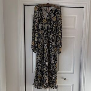 Club Monaco Long Sleeve Midi Dress